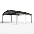 Carport 600 x 300 x 280 cm aus Stahl Schwarz mit Satteldach
